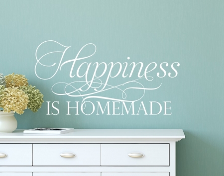 Happiness Homemade Wall Decal, Happiness Homemade Wall sticker, Kitchen Wall Decal, home wall quote