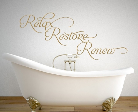 Relax Restore Renew Wall Decal
