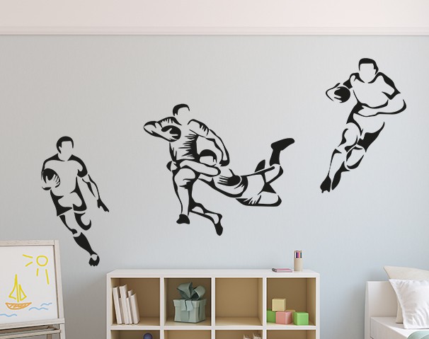 Rugby Players Wall Decal Sticker would look great in any boys room