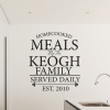 Personalized Family Meals Wall Decal, kitchen wall decal, kitchen wall sticker, personalised kitchen wall decal, family name wall decal, custom family name wall decal, kitchen wall quote, kitchen wall words, personalised wall sticker for kitchen