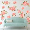 Pretty Pink Graphic Flower Wall Decal Set, wall decal, wall sticker, wall decals ireland, flower wall stickers,