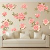Pink Rose Flower Wall Decal Set, Pretty Pink Graphic Flower Wall Decal Set, wall decal, wall sticker, wall decals ireland, flower wall stickers,
