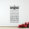 A True Superhero Wall Decal Sticker, superhero rules
