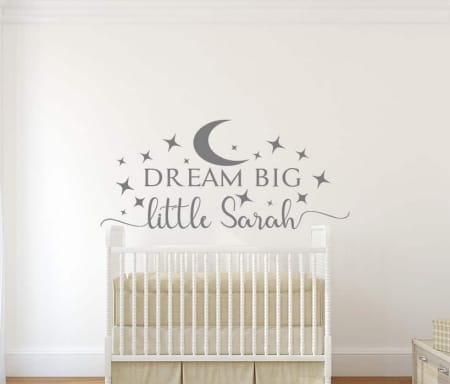 Dream Big Little One Personalised Wall Decal