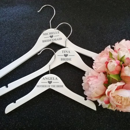 Personalised Wedding Heart Hanger Decals