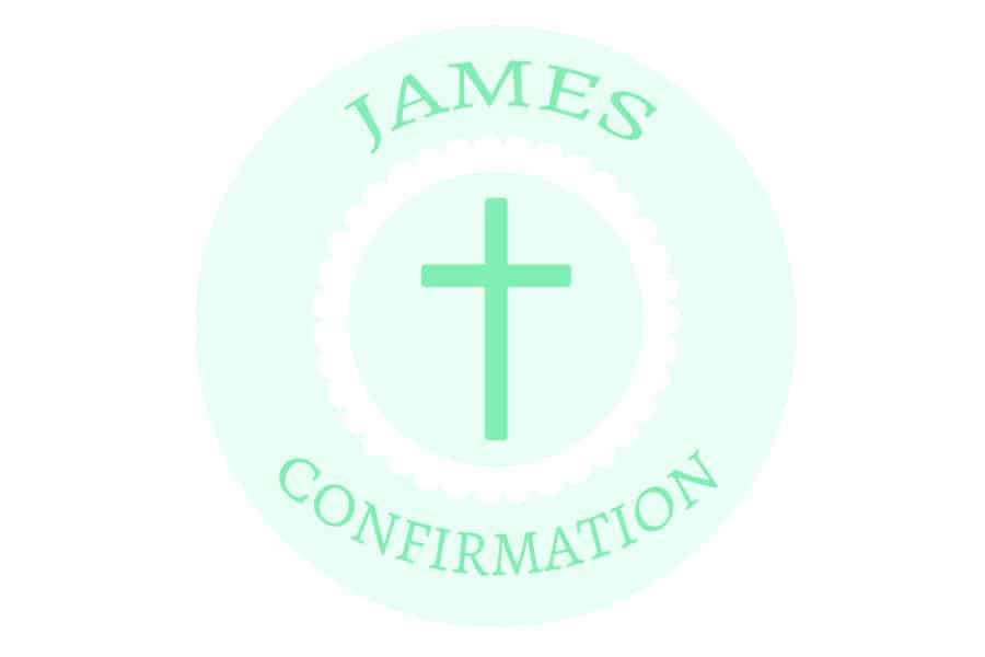 Personalised Communion Stickers Cross
