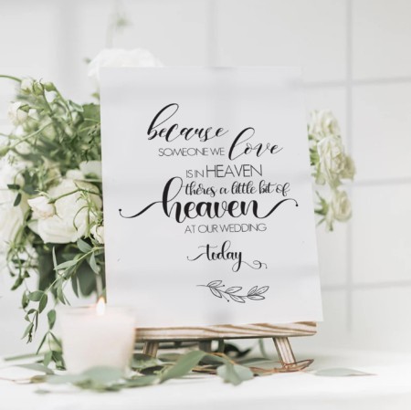 Wedding Sign Heaven - Wedding Decal DIY signs